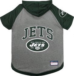 Pets First Sport Team Dog & Cat Hoodie T-Shirt, New York Jets, Medium