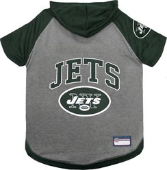 Pets First Sport Team Dog & Cat Hoodie T-Shirt, New York Jets, X-Small