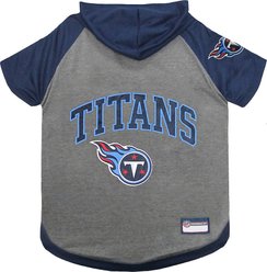 Pets First Sport Team Dog & Cat Hoodie T-Shirt, Tennessee Titans, Large