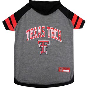 Pets First Sport Team Dog & Cat Hoodie T-Shirt, Texas Tech, Large