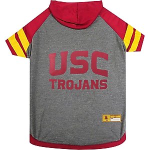 Pets First Sport Team Dog & Cat Hoodie T-Shirt, USC, Small