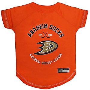 Pets First Sport Team Dog & Cat T-Shirt, Anaheim Ducks, Medium