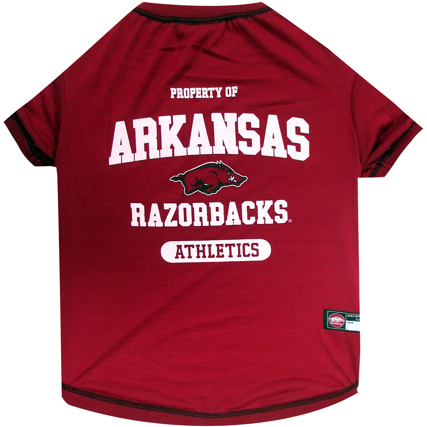 Pets First Sport Team Dog & Cat T-Shirt, Arkansas, Large