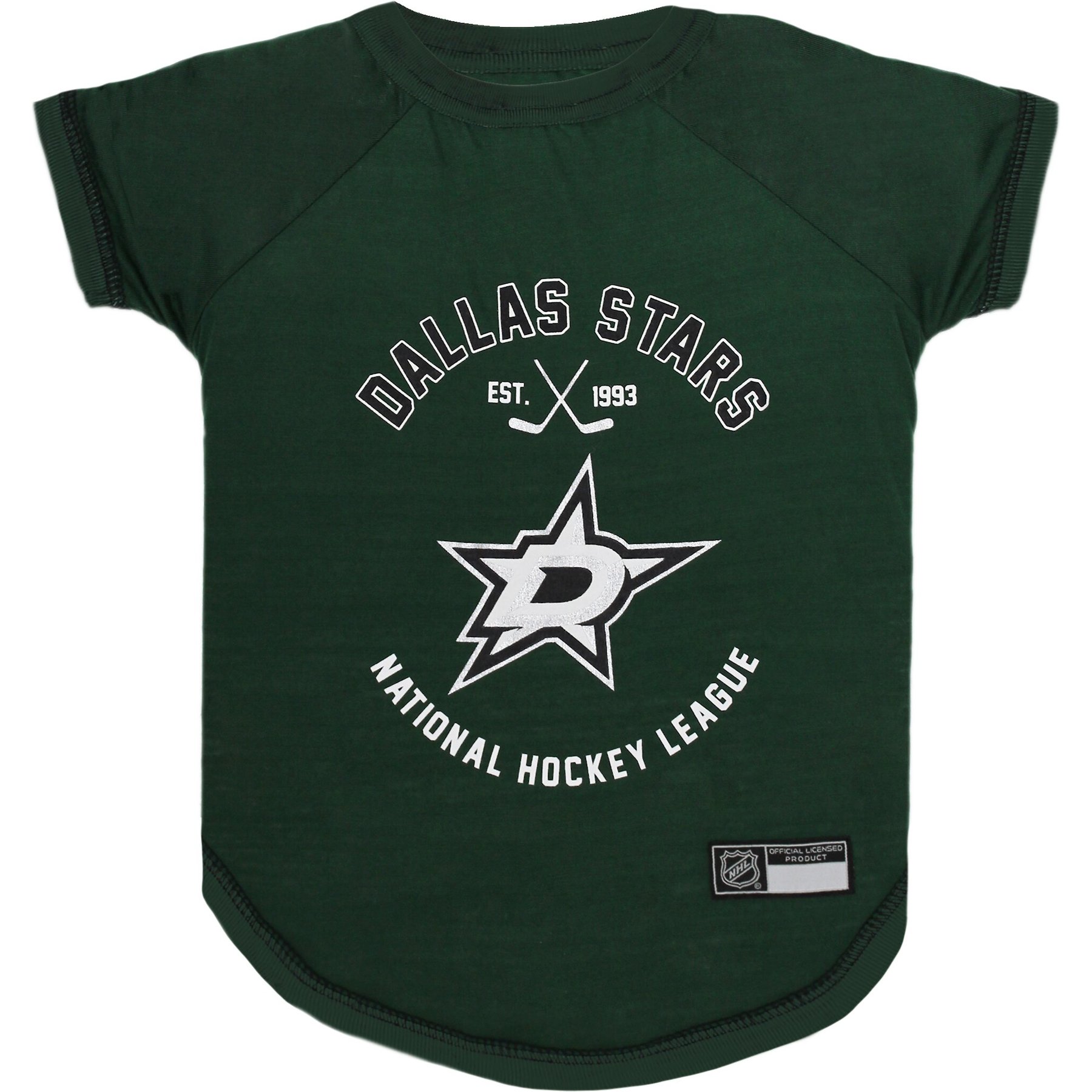 Pets First Sport Team Dog & Cat T-Shirt, Dallas Stars, Large