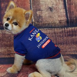 Pets First Sport Team Dog & Cat T-Shirt, Kansas, Small slide 2 of 5