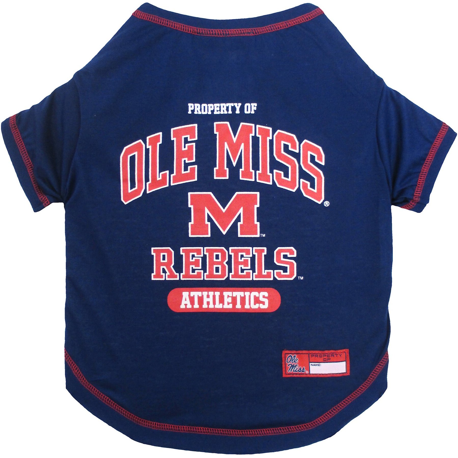 Pets First Sport Team Dog & Cat T-Shirt, Ole Miss, Medium