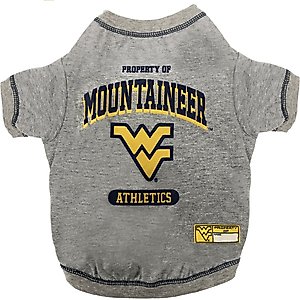 Pets First Sport Team Dog & Cat T-Shirt, West Virginia, Small