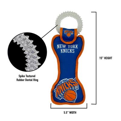 Show full view: Pets First Squeaky Dental Dog Ring Toy, New York Knicks slide 4 of 5