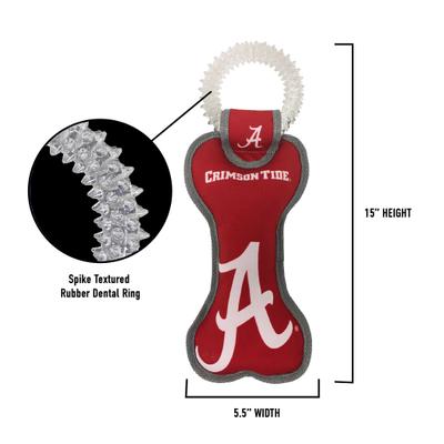 Show full view: Pets First Squeaky Dental Dog Tug Toy, Alabama slide 4 of 6