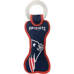 Pets First Squeaky Dental Dog Tug Toy, New England Patriots