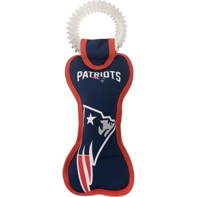Pets First Pets First Squeaky Dental Dog Tug Toy, New England Patriots