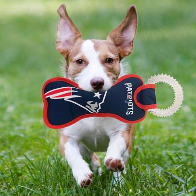 Show full view: Pets First Squeaky Dental Dog Tug Toy, New England Patriots slide 3 of 7