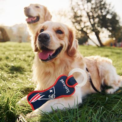 Show full view: Pets First Squeaky Dental Dog Tug Toy, New England Patriots slide 4 of 7
