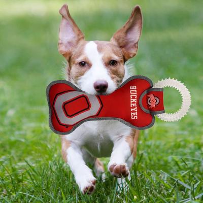 Show full view: Pets First Squeaky Dental Dog Tug Toy, Ohio State slide 4 of 7