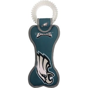 Pets First Squeaky Dental Dog Tug Toy, Philadelphia Eagles