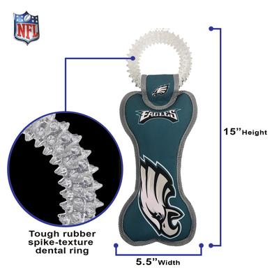 Show full view: Pets First Squeaky Dental Dog Tug Toy, Philadelphia Eagles slide 4 of 6