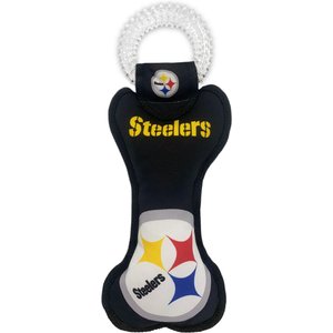 Pets First Squeaky Dental Dog Tug Toy, Pittsburgh Steelers
