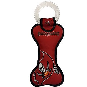 Pets First Squeaky Dental Dog Tug Toy, Tampa Bay Buccaneers