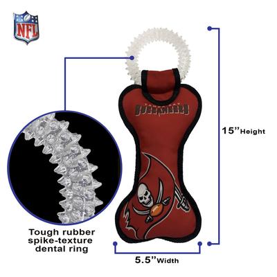 Show full view: Pets First Squeaky Dental Dog Tug Toy, Tampa Bay Buccaneers slide 4 of 6