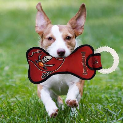 Show full view: Pets First Squeaky Dental Dog Tug Toy, Tampa Bay Buccaneers slide 2 of 6