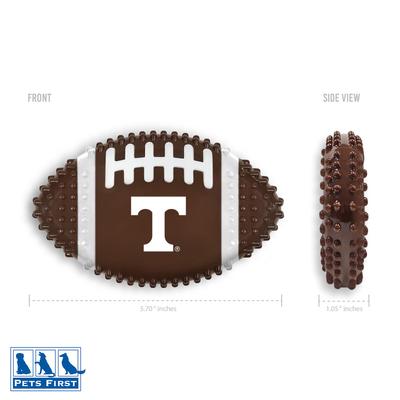 Show full view: Pets First Tennessee Hard Nylon Football Dog Chew Toy, Brown slide 2 of 5