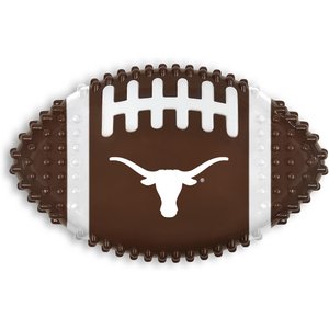 Pets First Texas Hard Nylon Football Dog Chew Toy, Brown