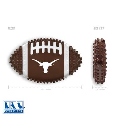 Show full view: Pets First Texas Hard Nylon Football Dog Chew Toy, Brown slide 2 of 5