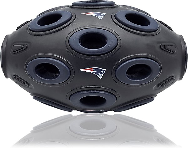 Show full view: Pets First Tough Treat Dispenser Dog Toy, New England Patriots slide 1 of 6