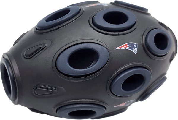 Show full view: Pets First Tough Treat Dispenser Dog Toy, New England Patriots slide 2 of 6