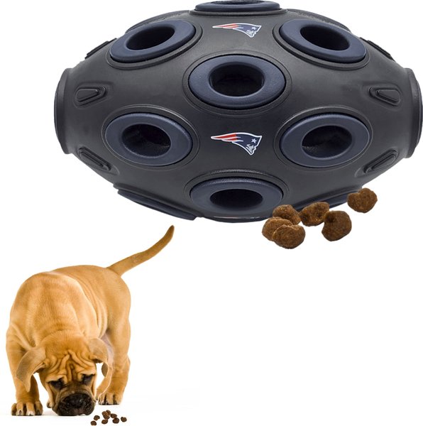 Show full view: Pets First Tough Treat Dispenser Dog Toy, New England Patriots slide 5 of 6