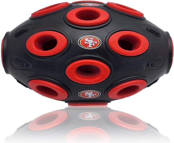 Show full view: Pets First Tough Treat Dispenser Dog Toy, San Francisco 49ers slide 1 of 6