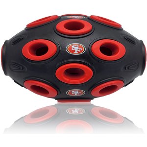 Pets First Tough Treat Dispenser Dog Toy, San Francisco 49ers