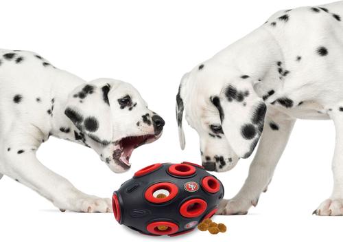 Show full view: Pets First Tough Treat Dispenser Dog Toy, San Francisco 49ers slide 4 of 6