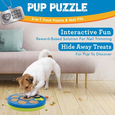 Show full view: Pets Know Best 2-In-1 Dog Treat Puzzle & Nail File Toy, Green slide 4 of 8