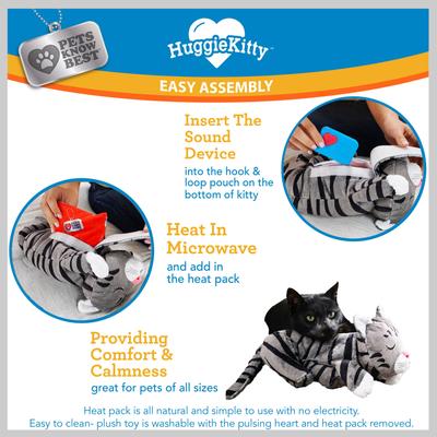 Show full view: Pets Know Best HuggieKitty Cat Toy, Grey slide 5 of 8
