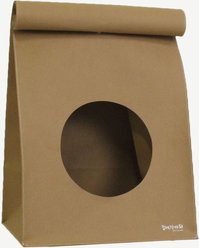 Pets So Good Hide & Seek Cat Bed, Small, Brown