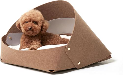 Show full view: Pets So Good Marron Covered Dog & Cat Bed with Removable Cover, Brown slide 4 of 6