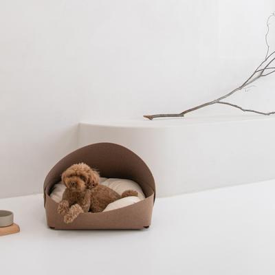 Show full view: Pets So Good Marron Covered Dog & Cat Bed with Removable Cover, Brown slide 3 of 6