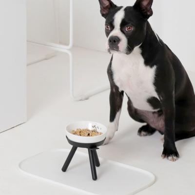Show full view: Pets So Good Oreo Pet Table Stainless Steel Dog & Cat Bowl, Black/White, Medium: 4-cup slide 3 of 3