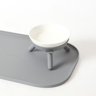 Show full view: Pets So Good Oreo Pet Table Stainless Steel Dog & Cat Bowl, Grey/White, Small: 2-cup slide 3 of 3
