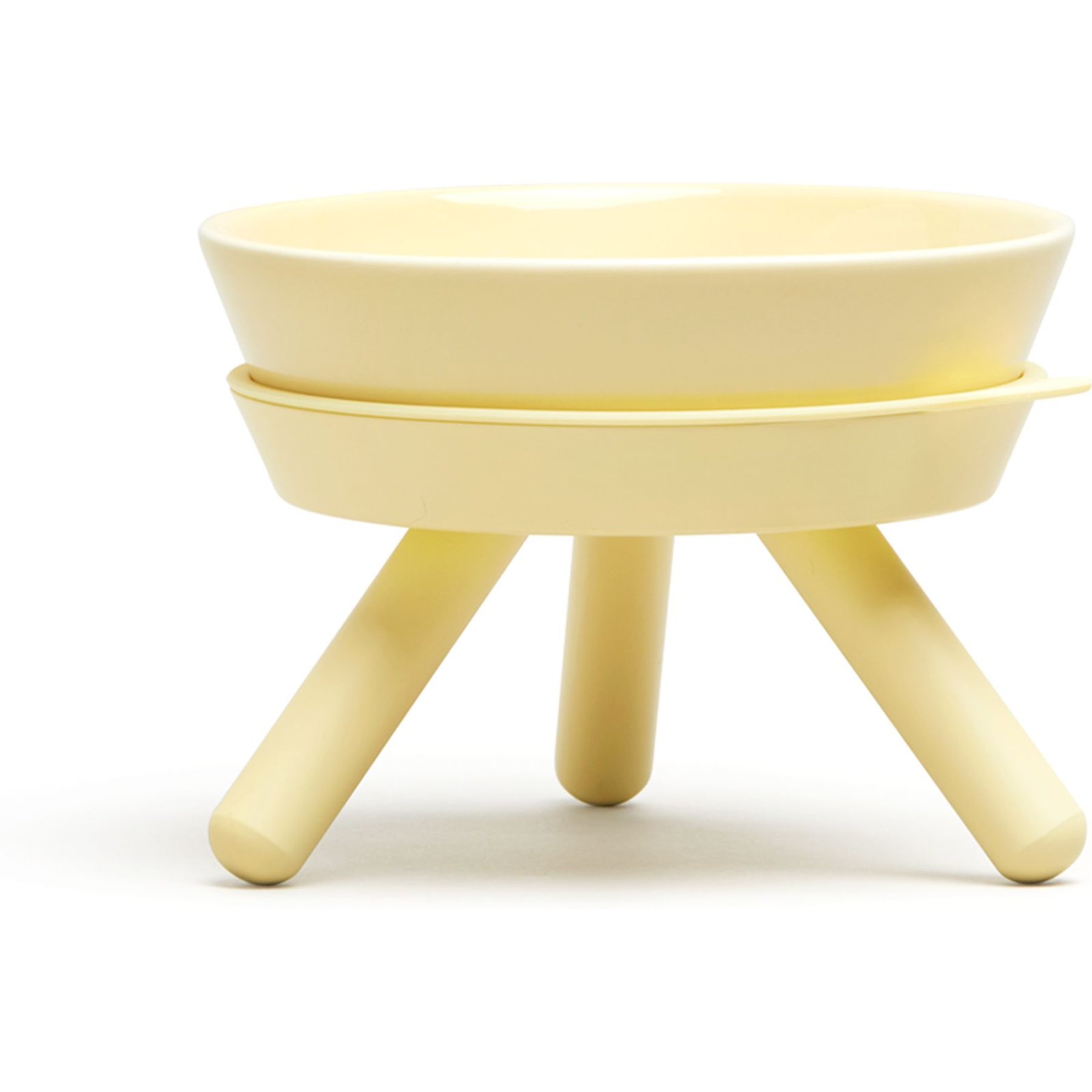 Pets So Good Oreo Pet Table Stainless Steel Dog & Cat Bowl, Lemon Yellow, Small: 2-cup