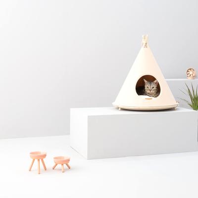 Show full view: Pets So Good Oreo Pet Table Stainless Steel Dog & Cat Bowl, Pink, Small: 2-cup slide 3 of 4