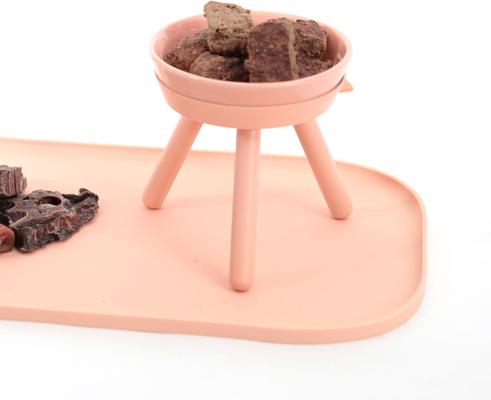 Show full view: Pets So Good Oreo Pet Table Stainless Steel Dog & Cat Bowl, Pink, Small: 2-cup slide 4 of 4