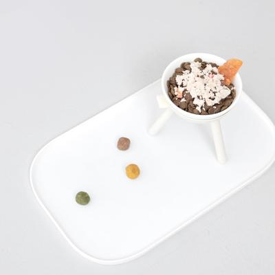 Show full view: Pets So Good Oreo Pet Table Stainless Steel Dog & Cat Bowl, White, Medium: 4-cup slide 4 of 4