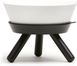 Pets So Good Oreo Table Dog & Cat Bowl, Black & White, Medium