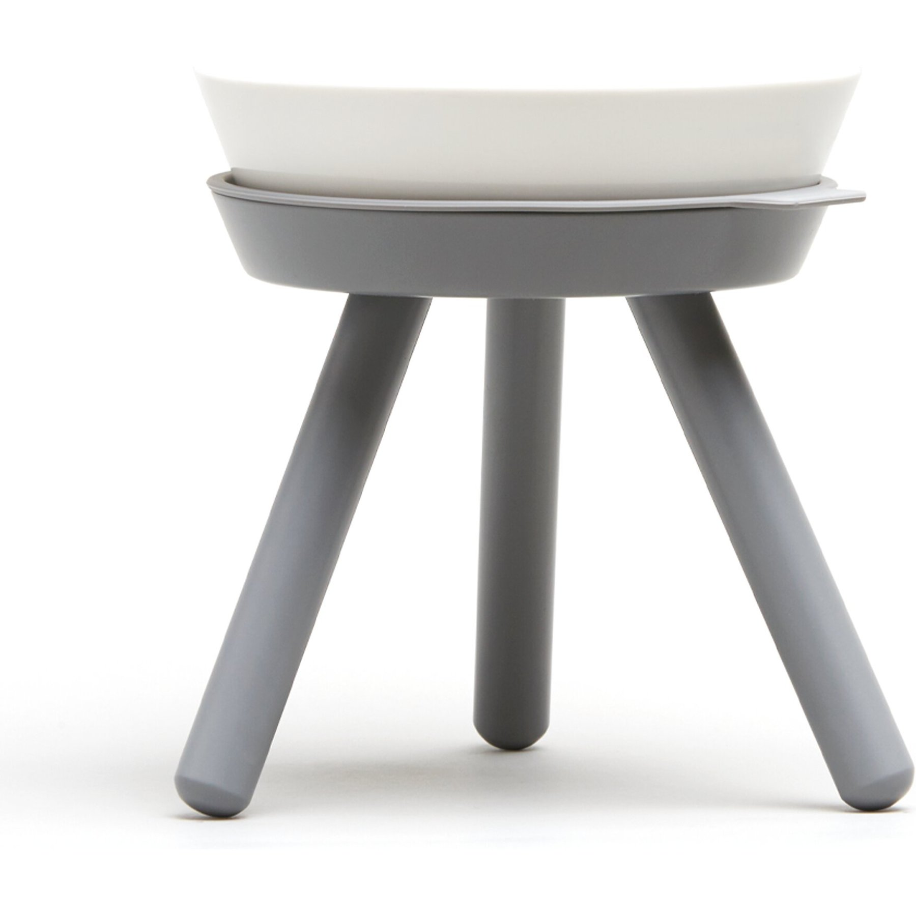 Pets So Good Oreo Table Dog & Cat Bowl, Gray & White, Small