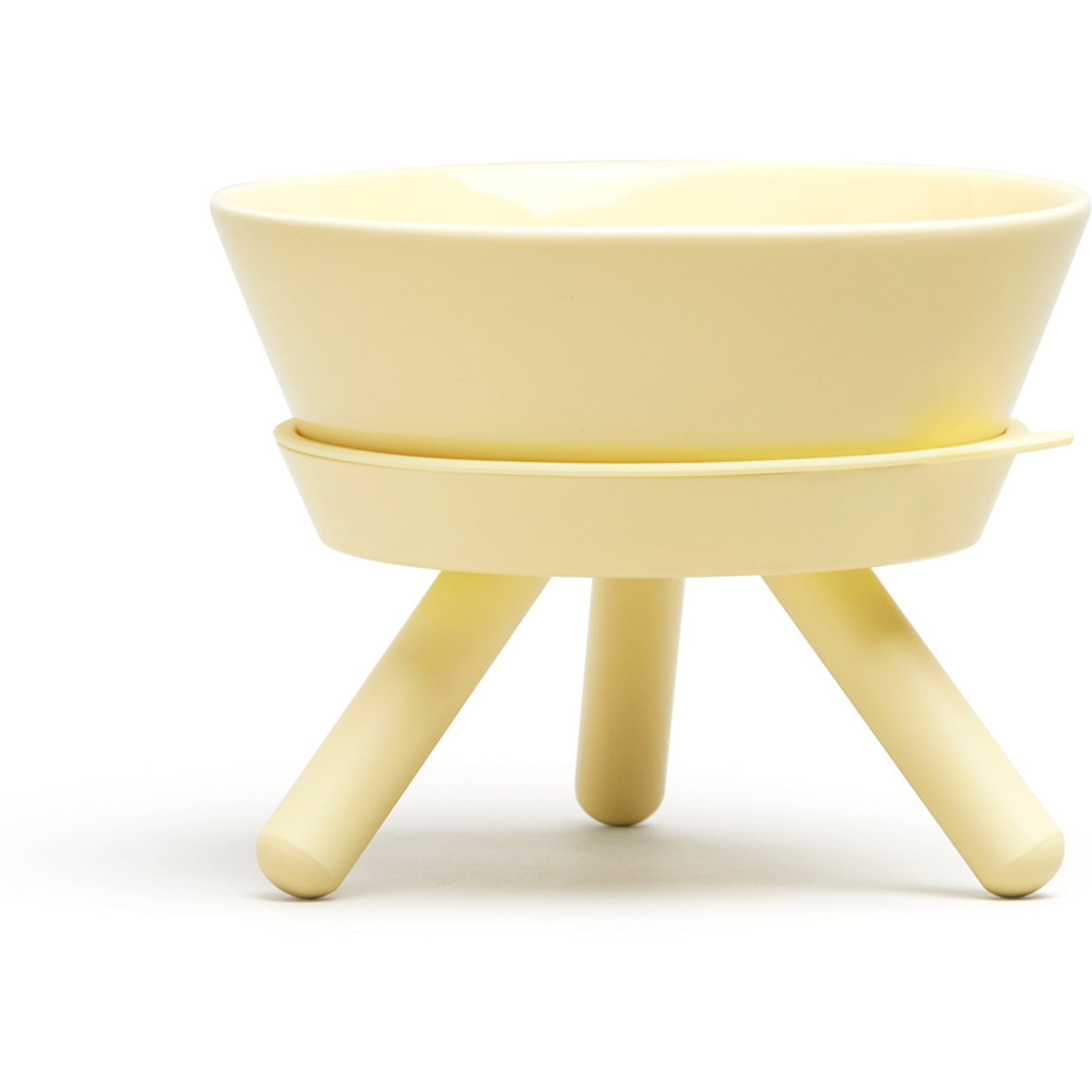 Pets So Good Oreo Table Dog & Cat Bowl, Lemon Yellow, Medium