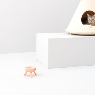 Show full view: Pets So Good Oreo Table Dog & Cat Bowl, Pink, Small slide 3 of 4