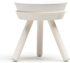 Pets So Good Oreo Table Dog & Cat Bowl, White, Small