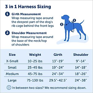 PetSafe 3-in-1 Reflective Dog Harness with Car Control Strap, Teal, Medium: 24 to 34-in chest
